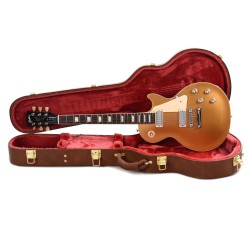 Gibson USA LPDX00GTCH1 Les Paul '70s Deluxe Plain Top Electric Guitar - Goldtop