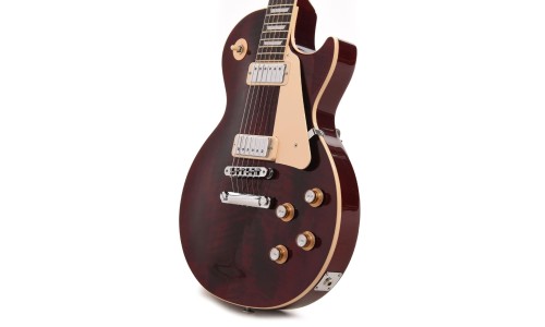 Gibson USA LPDX00WRCH1 Les Paul Deluxe '70s Electric Guitar - Wine Red