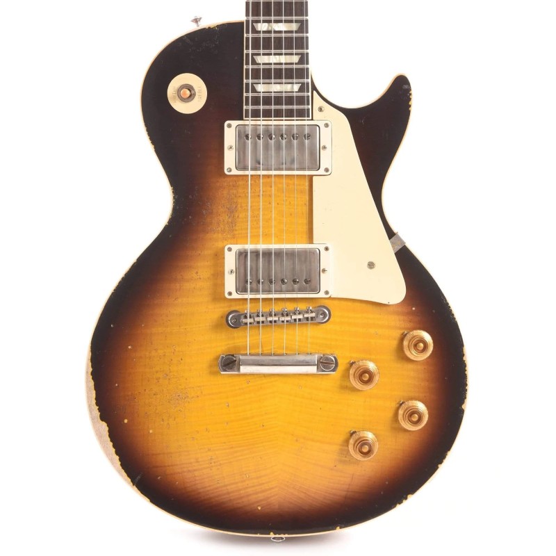 Gibson Custom Shop LPR59UHKBNH1 Murphy Lab 1959 Les Paul Standard Reissue Electric Guitar - Kindred Burst Ultra Heavy Aged