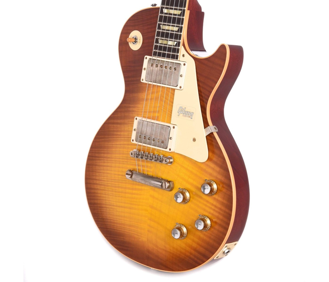 Gibson Custom Shop LPR60VOITNH1 1960 Les Paul Standard Reissue VOS Electric Guitar - Iced Tea Burst