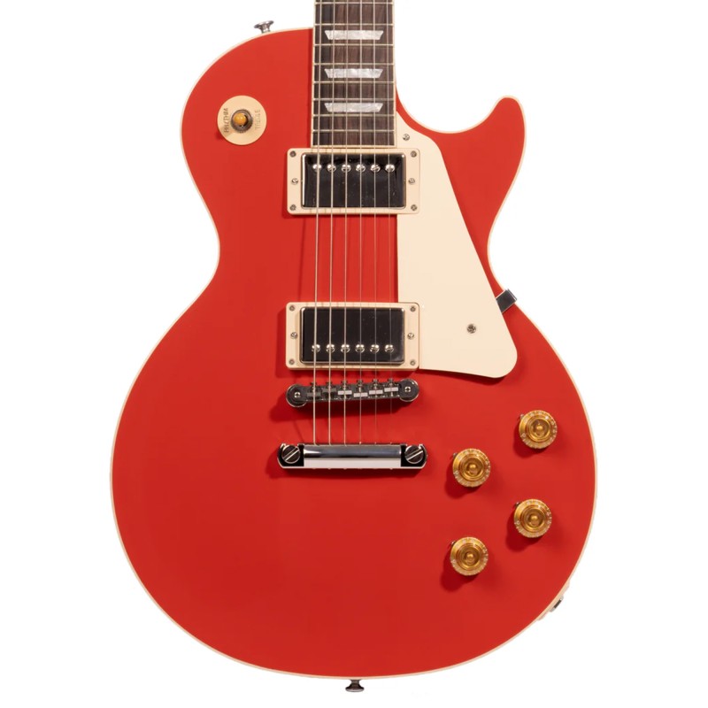 Gibson USA LPS5P00TCNH1 Les Paul Standard '50s Plain Top Electric Guitar - Cardinal Red Top