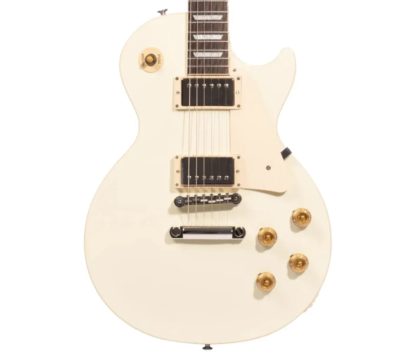 Gibson USA LPS5P00WTNH1 Les Paul Standard '50s Plain Top Electric Guitar - Classic White Top
