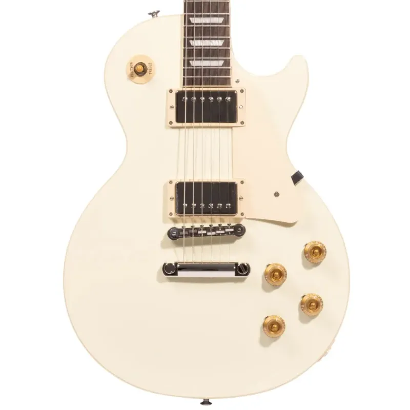 Gibson USA LPS5P00WTNH1 Les Paul Standard '50s Plain Top Electric Guitar - Classic White Top