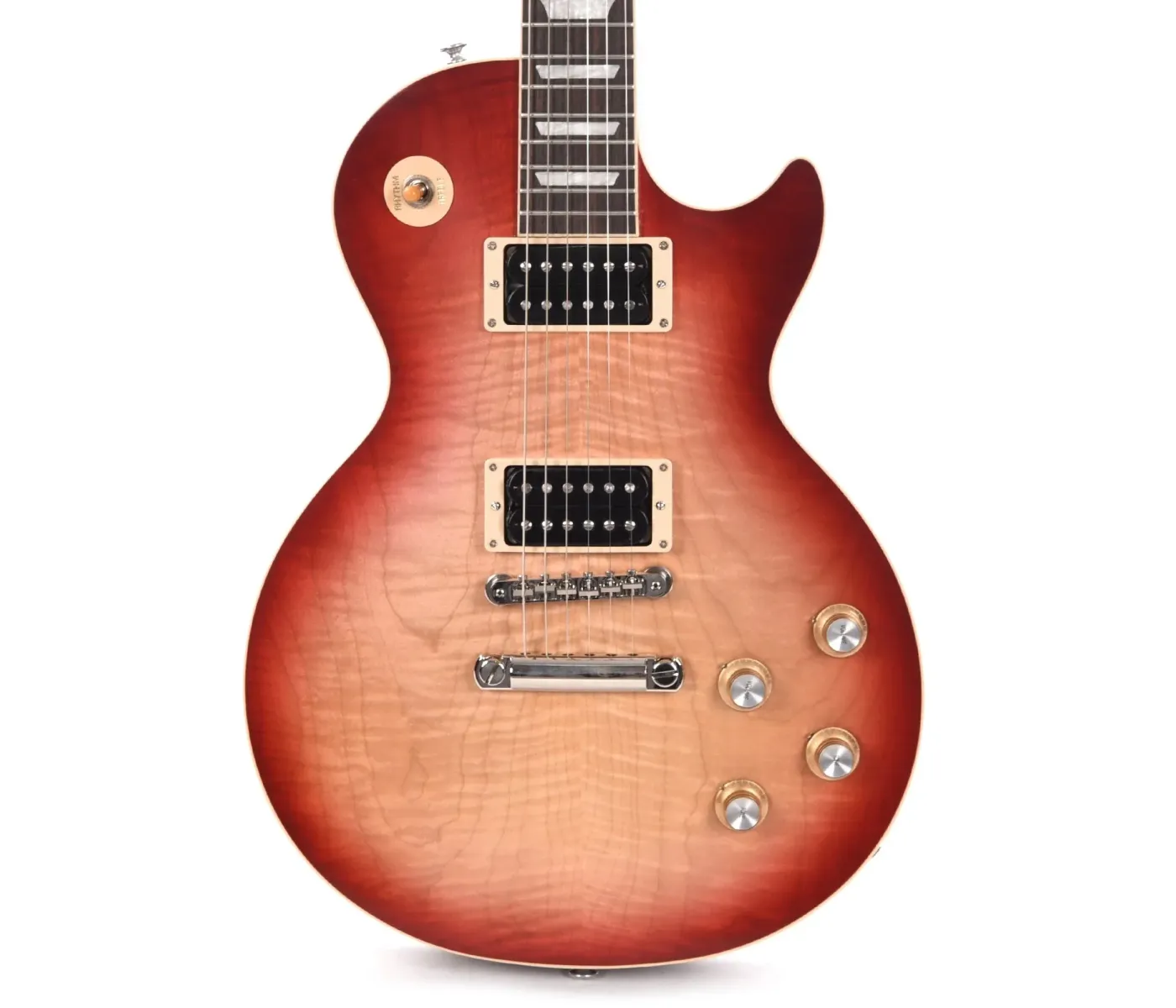 Gibson USA LPS6F002HNH1 Les Paul Standard '60s Faded Figured Top Electric Guitar - Vintage Cherry Sunburst
