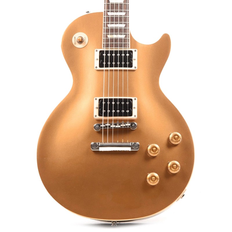 Gibson USA LPSSP00DGNH1 Artist Slash Signature Les Paul Standard "Victoria" Electric Guitar -  Goldtop Dark Back