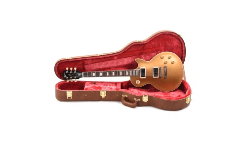 Gibson USA LPSSP00DGNH1 Artist Slash Signature Les Paul Standard "Victoria" Electric Guitar -  Goldtop Dark Back