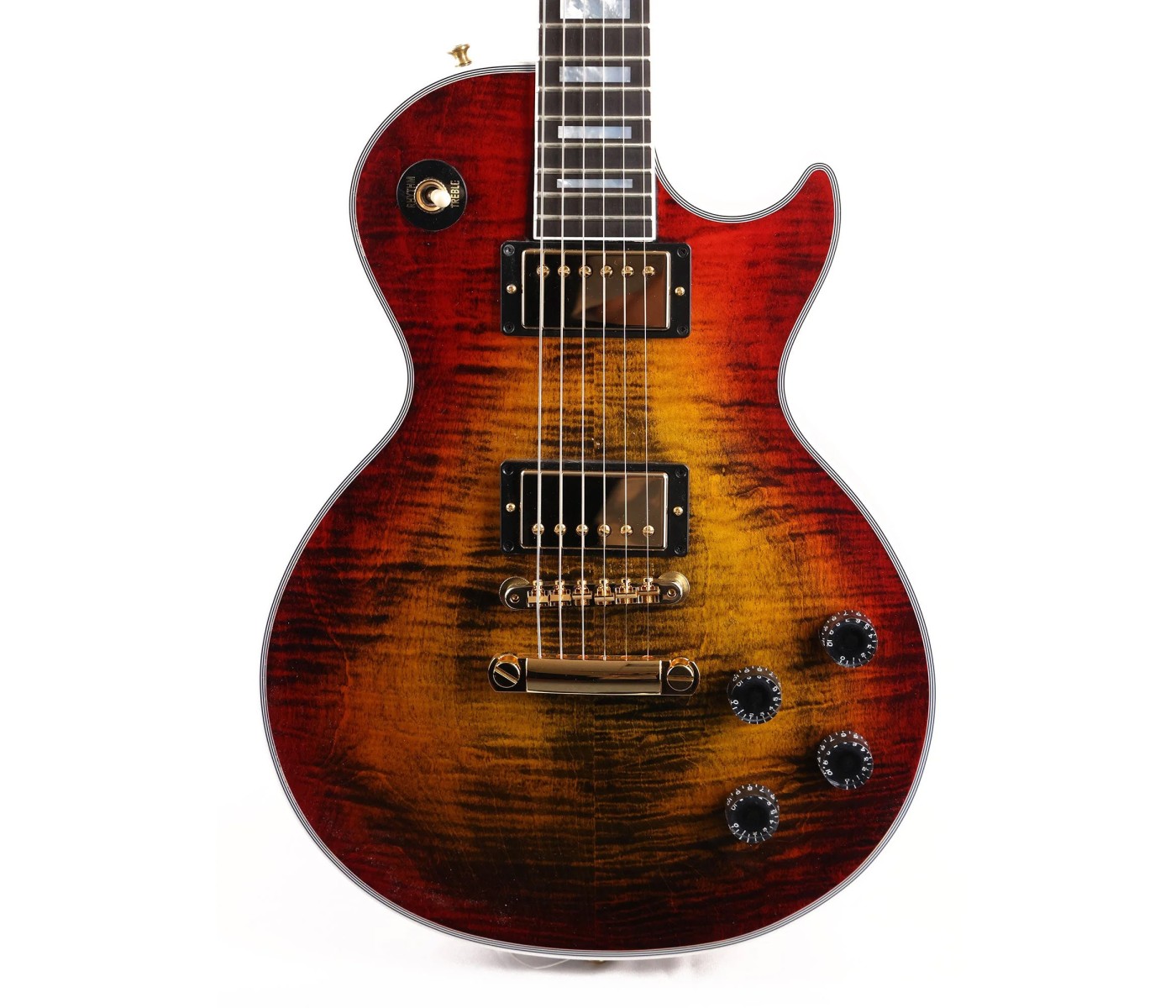 Gibson Custom Shop LPXC7BEGH1 Les Paul Axcess Custom Figured Top with Ebony Fingerboard Gloss Electric Guitar - Bengal Burst