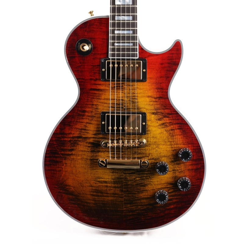Gibson Custom Shop LPXC7BEGH1 Les Paul Axcess Custom Figured Top with Ebony Fingerboard Gloss Electric Guitar - Bengal Burst
