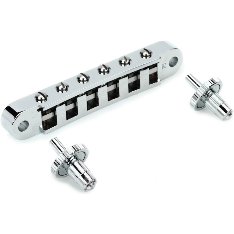 Gibson Accessories PBBR-030 Nashville Tune-O-Matic Bridge With Full Assembly - Chrome