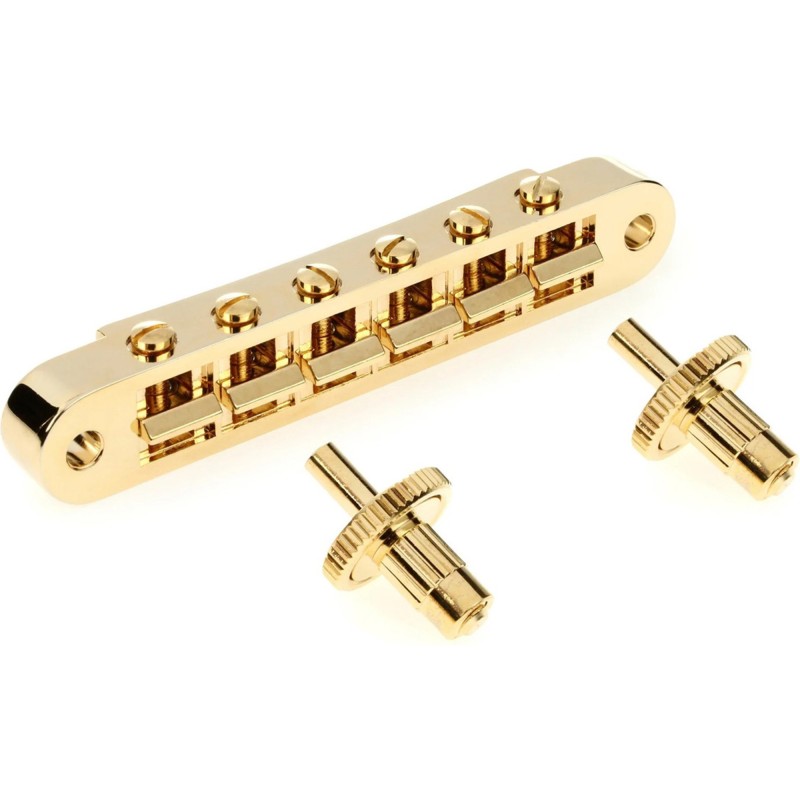 Gibson Accessories PBBR-040 Nashville Tune-O-Matic Bridge With Full Assembly - Gold