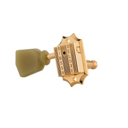 Gibson Accessories PMMH-020 Vintage Tuning Machine Heads - Gold with Green Buttons