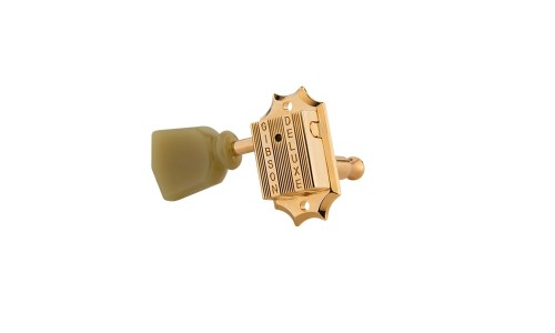 Gibson Accessories PMMH-020 Vintage Tuning Machine Heads - Gold with Green Buttons