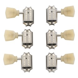 Gibson Accessories PMMH-050 Vintage Tuning Machine Heads - Nickel with Yellow Buttons