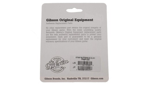 Gibson Accessories PREP-020 Strap Buttons 2-pack - Aluminum