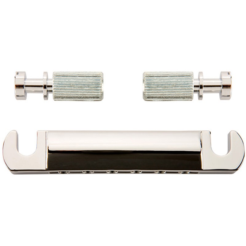 Gibson Accessories PTTP-010 Stop Bar Tailpiece With Studs And Inserts - Chrome