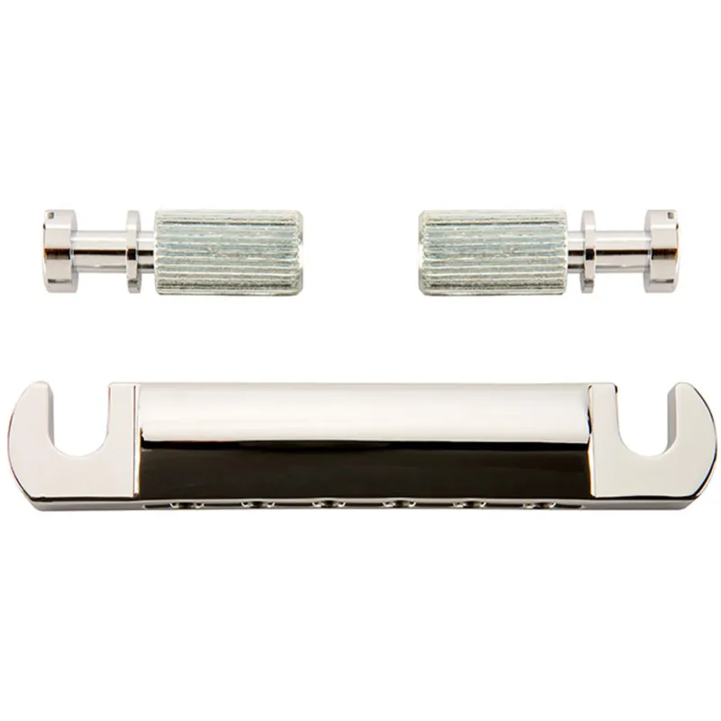 Gibson Accessories PTTP-010 Stop Bar Tailpiece With Studs And Inserts - Chrome