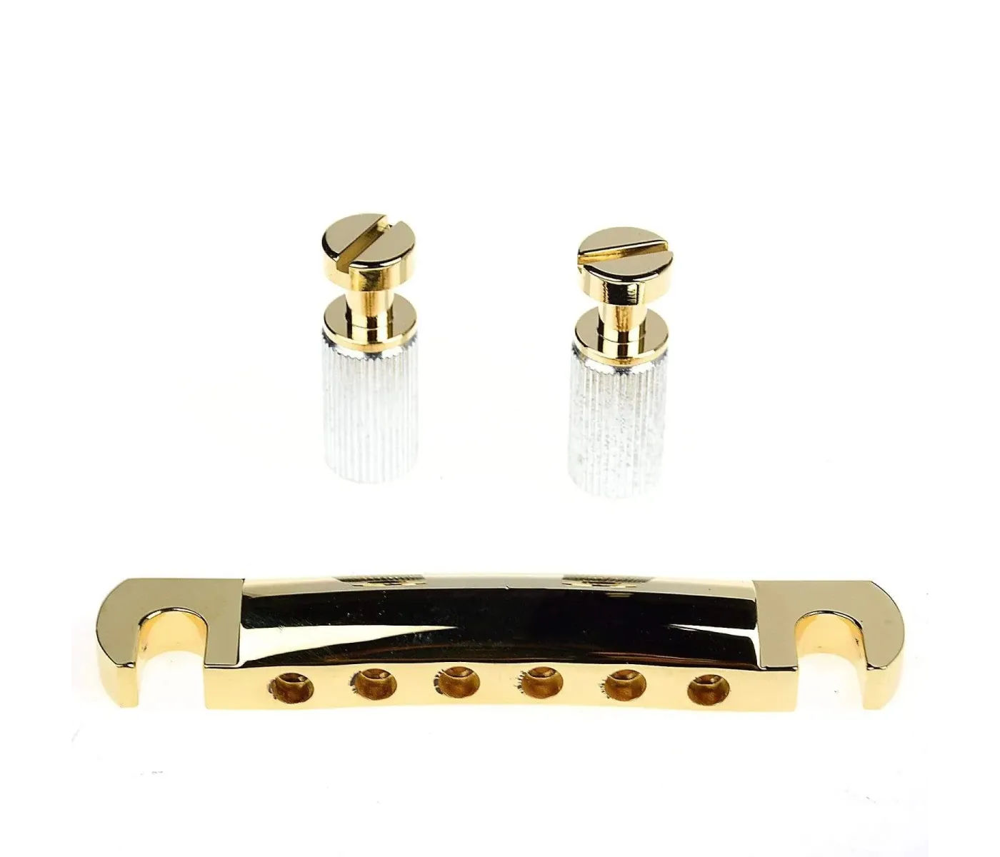 Gibson Accessories PTTP-020 Stop Bar Tailpiece with Studs and Inserts - Gold