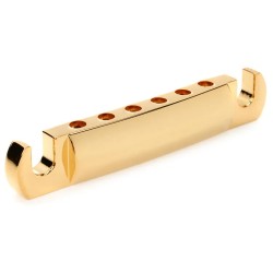 Gibson Accessories PTTP-020 Stop Bar Tailpiece with Studs and Inserts - Gold