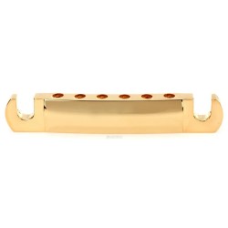 Gibson Accessories PTTP-020 Stop Bar Tailpiece with Studs and Inserts - Gold