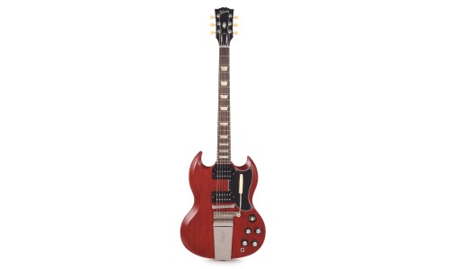 Gibson USA SG61VF00AYNH1 SG Standard '61 Faded Maestro Vibrola Electric Guitar - Vintage Cherry