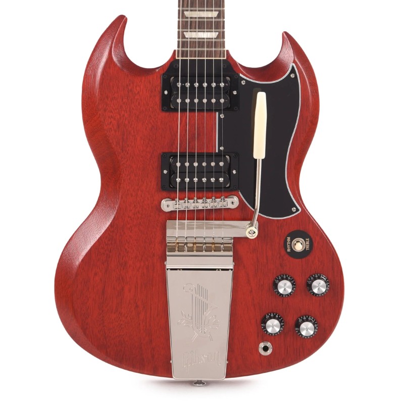 Gibson USA SG61VF00AYNH1 SG Standard '61 Faded Maestro Vibrola Electric Guitar - Vintage Cherry