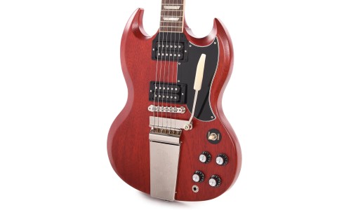 Gibson USA SG61VF00AYNH1 SG Standard '61 Faded Maestro Vibrola Electric Guitar - Vintage Cherry