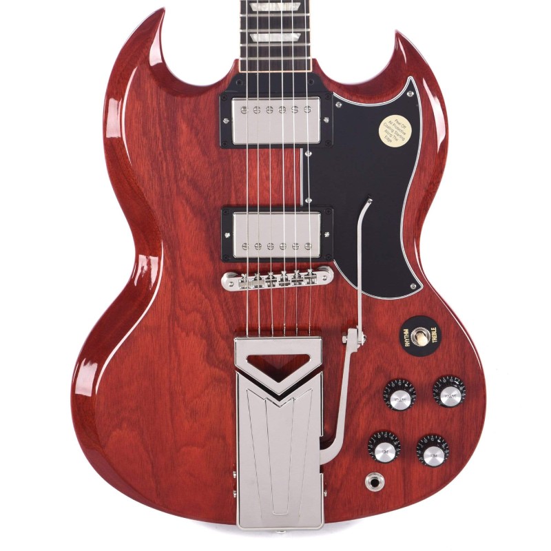 Gibson USA SG61W00VENH1 SG Standard '61 Sideways Vibrola Electric Guitar - Vintage Cherry