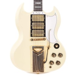 Gibson Custom Shop SGC60THVOCWGSP1 60th Anniversary 1961 Les Paul SG Custom VOS Electric Guitar - Polaris White