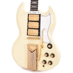 Gibson Custom Shop SGC60THVOCWGSP1 60th Anniversary 1961 Les Paul SG Custom VOS Electric Guitar - Polaris White