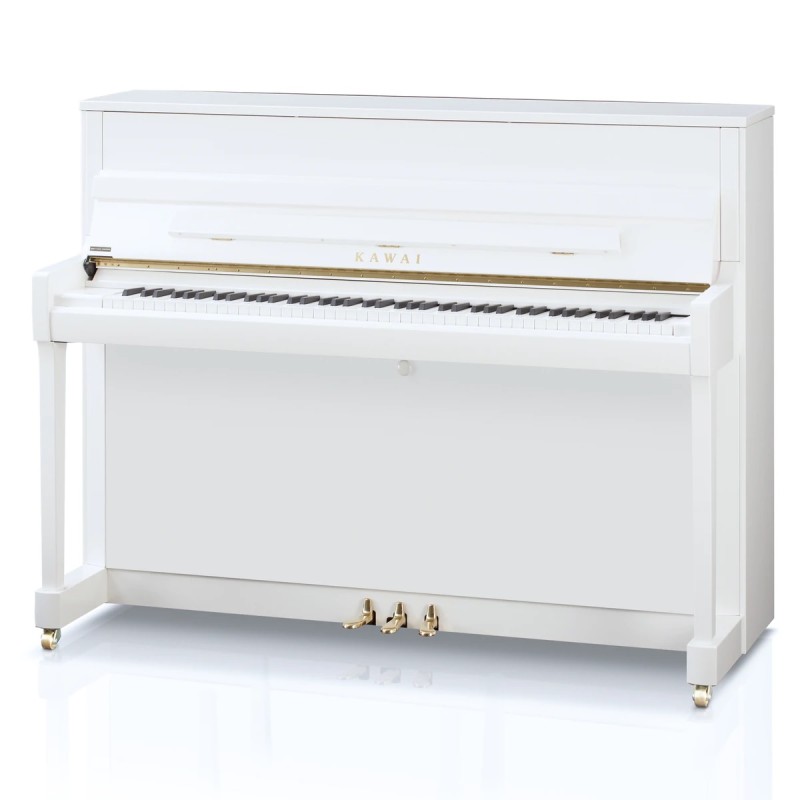 Kawai K-200 WHITE Professional Upright Piano - Polished Snow White