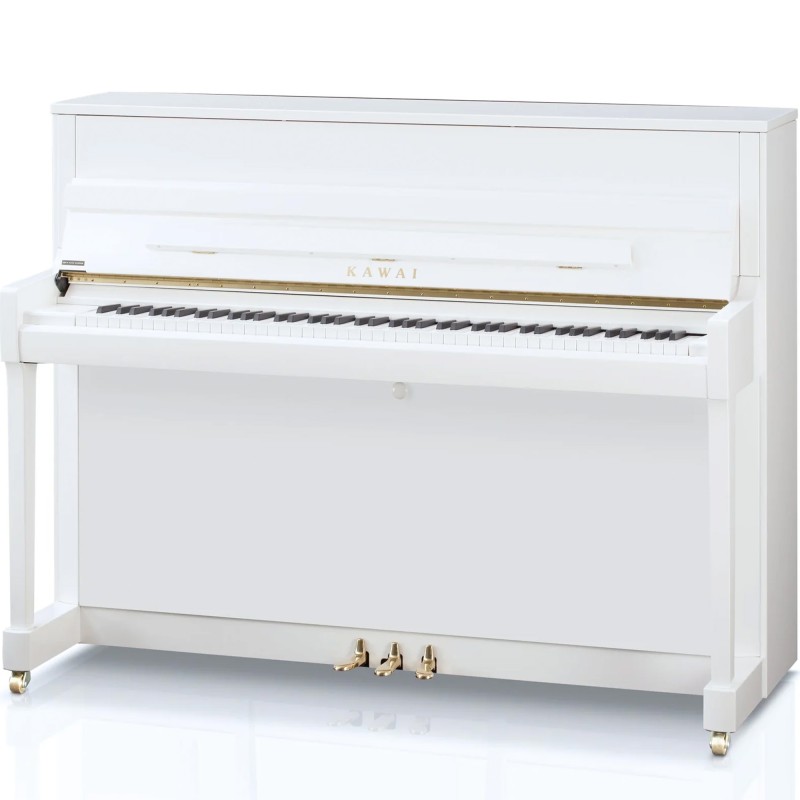 Kawai K-200 WHITE Professional Upright Piano - Polished Snow White