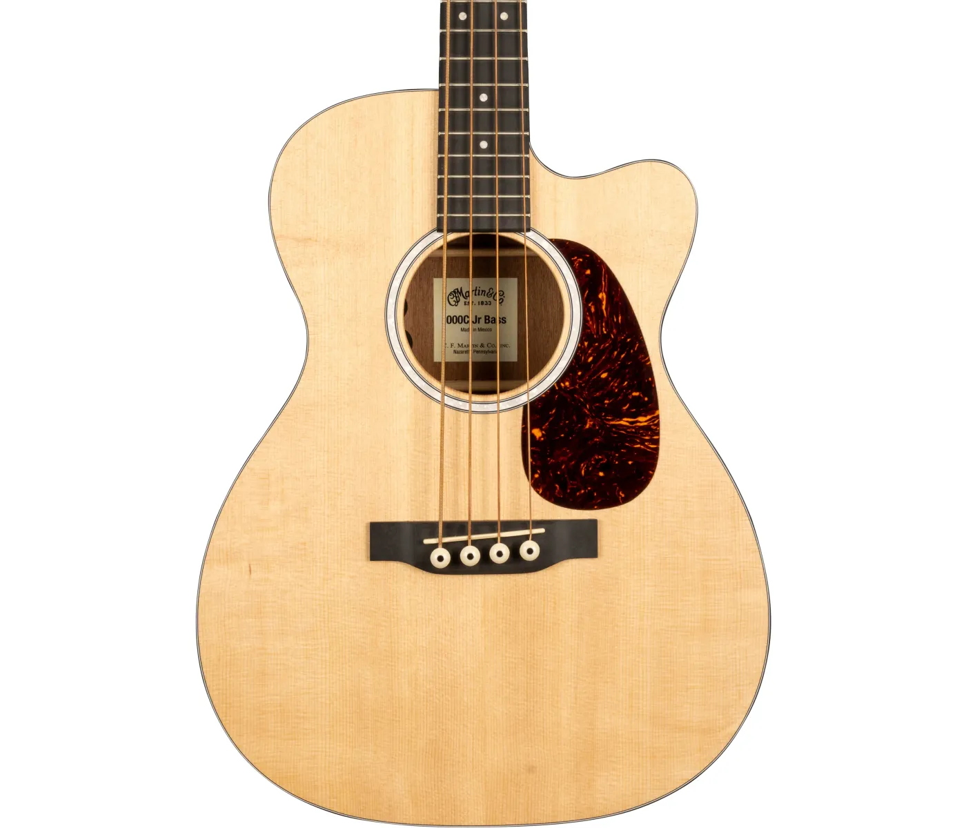 Martin Guitar 000CJR10EBASS-1 Acoustic-Electric Bass 4-String Satin - Natural