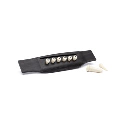 Martin Accessories 18APP28 Bridge Pin Set - White with Black Inlay