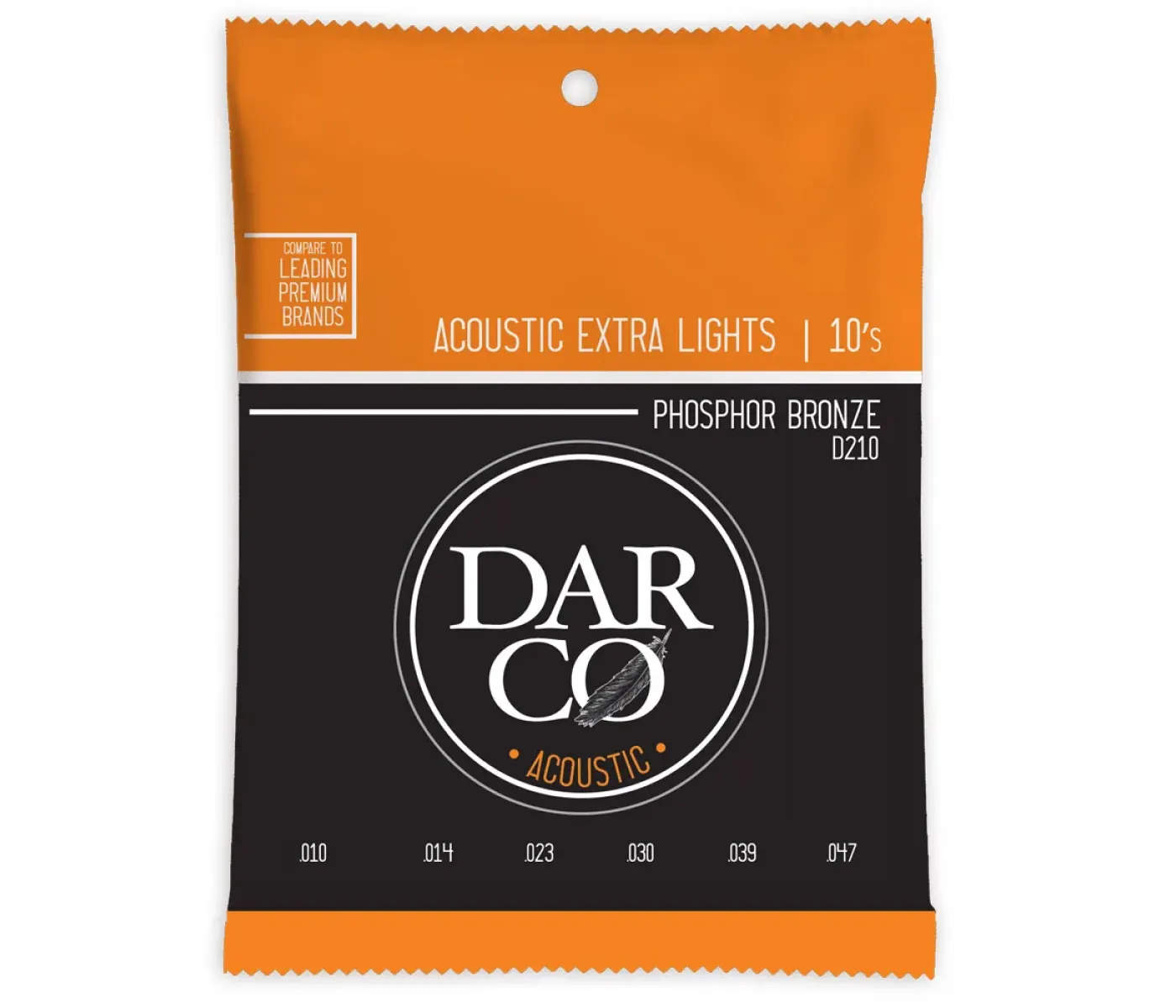 Martin Strings D210 Darco Acoustic Guitar Set 92/8 Phosphor Bronze Extra Light - 0.10 - 0.47