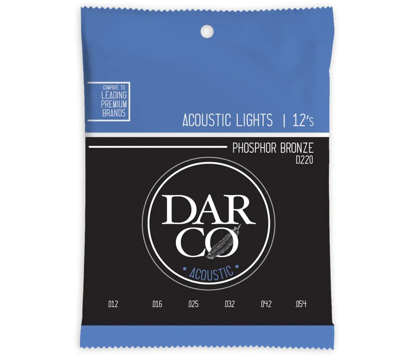 Martin Strings D220 Darco Acoustic Guitar Set 92/8 Phosphor Bronze Light - 0.12 - 0.54