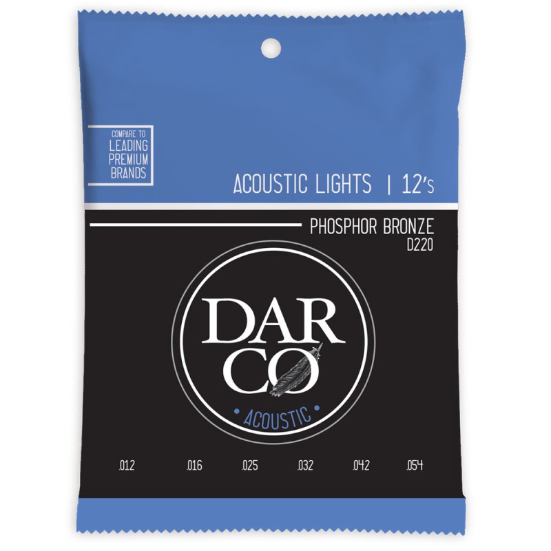 Martin Strings D220 Darco Acoustic Guitar Set 92/8 Phosphor Bronze Light - 0.12 - 0.54