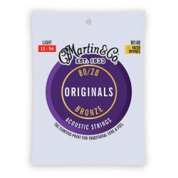 Martin Strings M140 The Original Acoustic Guitar Set 80/20 Bronze Light - 012-.054