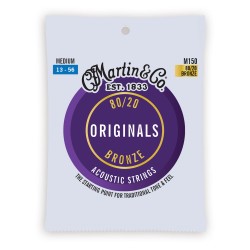 Martin Strings M150 The Original Acoustic Guitar Set 80/20 Medium - 013-.056