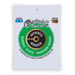 Martin Strings MA550S Authentic Acoustic Guitar Set Marquis Silked 92/8 Phosphor Bronze Medium - 013 -.056