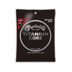 Martin Strings MTCN160 Titanium Core Acoustic Guitar Set Nickel - Light .012-.055