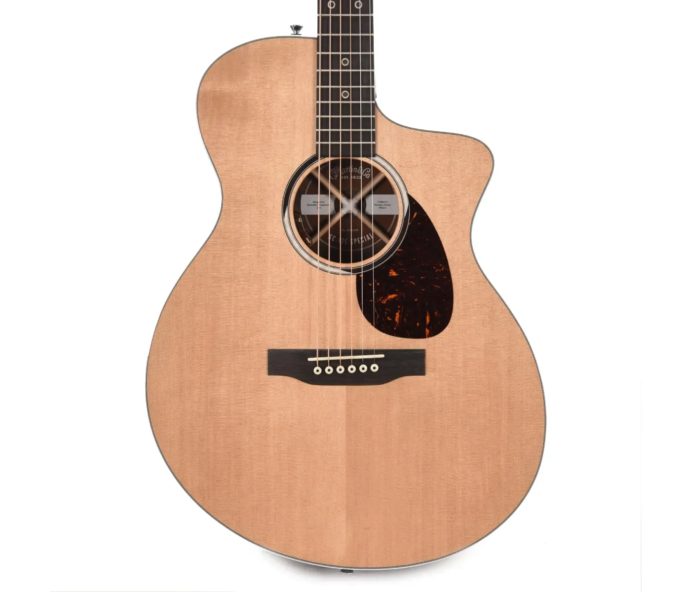 Martin Guitar SC13ESPECIAL-01 Special Road Series Acoustic Electric Natural Sitka Spruce Top And Ziricote Fine Veneer Back And Side Gloss
