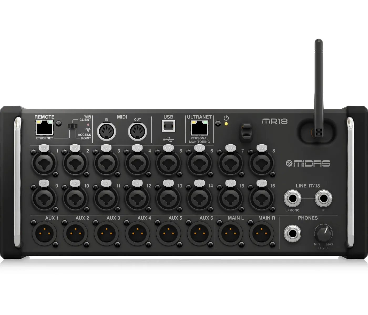 Midas MR18 18-Channel Tablet-Controlled Digital Mixer Midas MR18 18-Channel Tablet-Controlled Digital Mixer