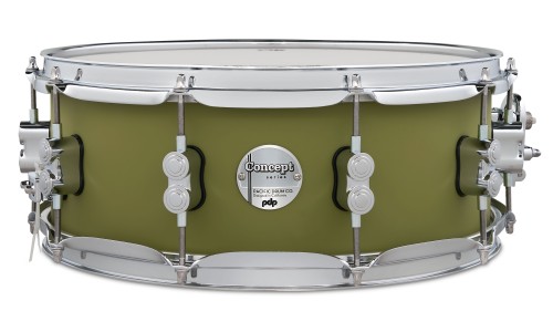 PDP Drums PDCM2215SO Concept Maple 5-Pieces Shell Pack - Satin Olive - Without Cymbals