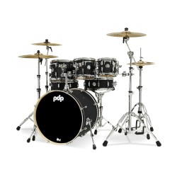 PDP Drums PDCM2217BK Concept Maple 7-Pieces Shell Pack Drumset - Satin Black - Without Cymbals