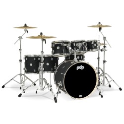 PDP Drums PDCM2217BK Concept Maple 7-Pieces Shell Pack Drumset - Satin Black - Without Cymbals