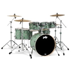 PDP Drums PDCM2217SF Concept Maple 7-Pieces Shell Pack Drumset - Satin Seafoam - Without Cymbals