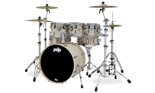 PDP Drums PDCM2217TI Concept Maple 7-Pieces Shell Pack Drumset - Twisted Ivory - Without Cymbals