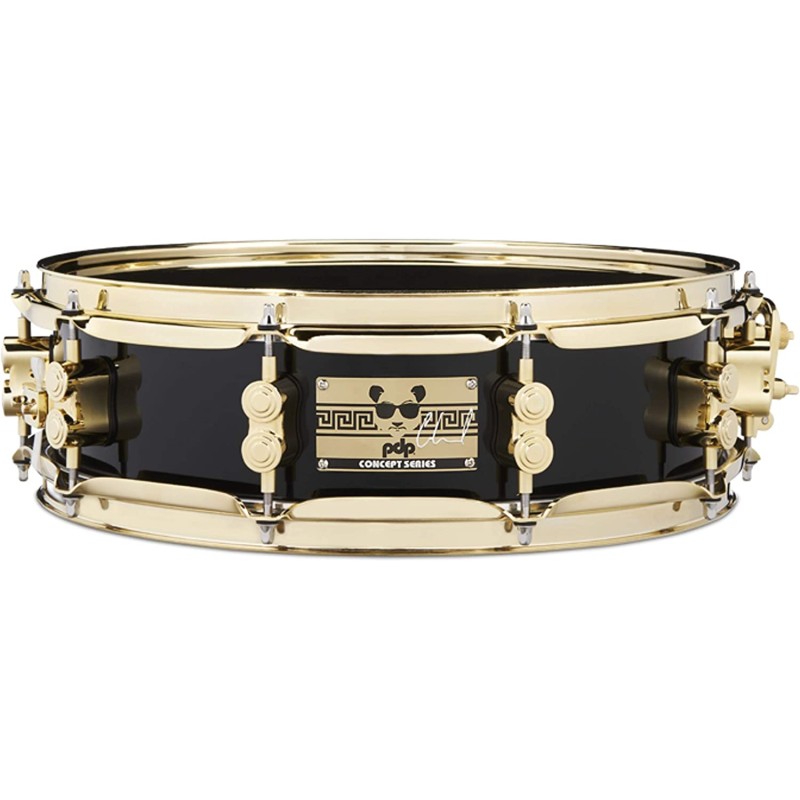 PDP Drums PDSN0414SSEH Eric Hernandez Signature Snare - Black with Gold Hardware - 4-inch x 14-inch