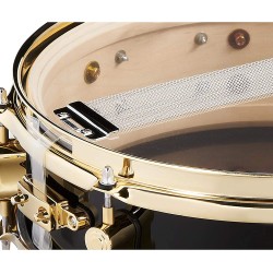 PDP Drums PDSN0414SSEH Eric Hernandez Signature Snare - Black with Gold Hardware - 4-inch x 14-inch