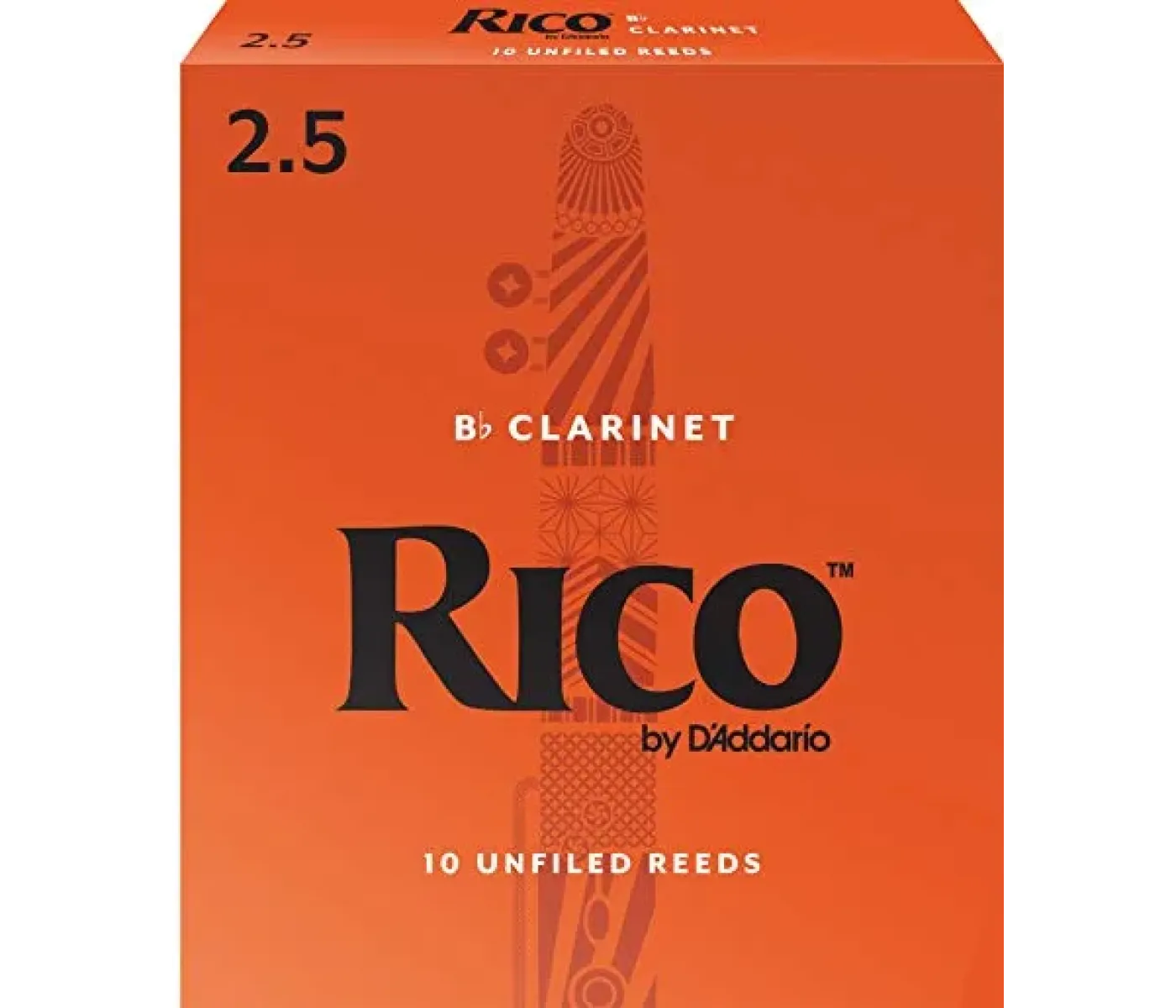 Rico by D'Addario RCA1025 Bb Clarinet Reeds - Strength 2.5 - 10 Pieces